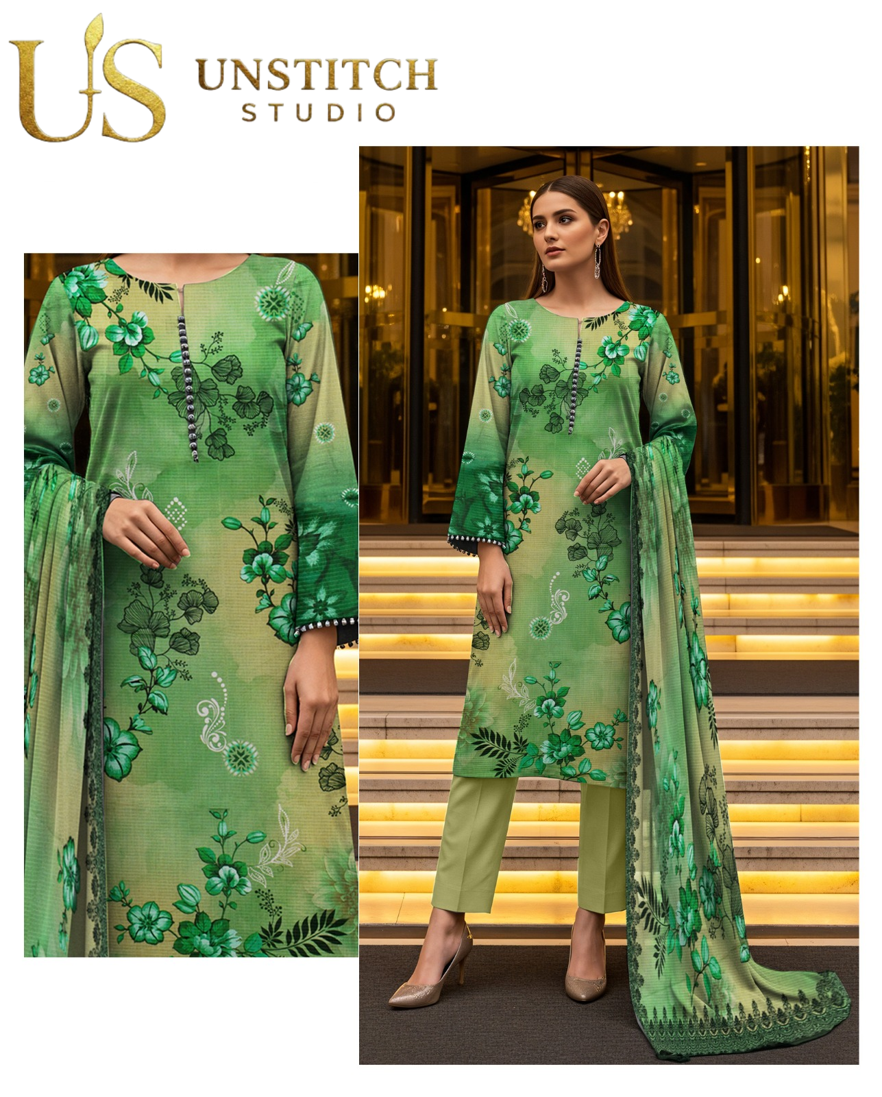 Winter Viscose Collection | Digital Printed Bana Dora Viscose Suit