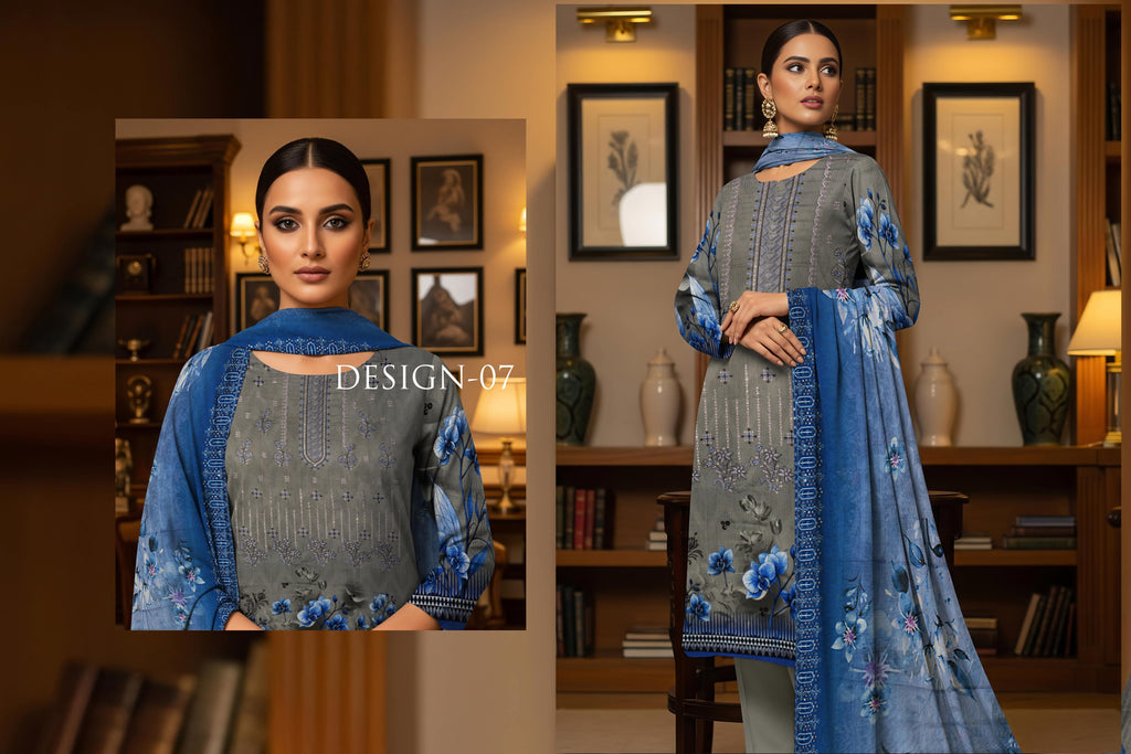 Luxurious Jhoomro Winter Viscose Collection | Embroidered 3-Piece Suit