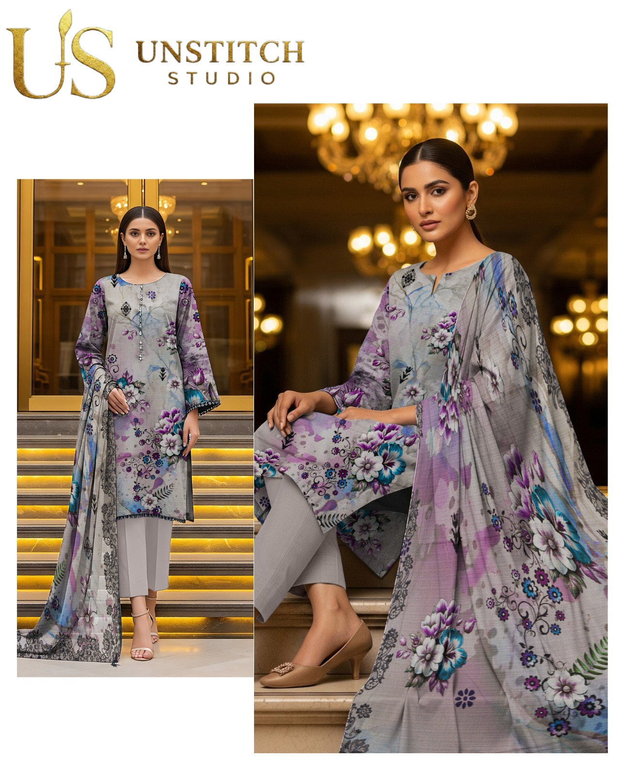 Winter Viscose Collection | Digital Printed Bana Dora Viscose Suit