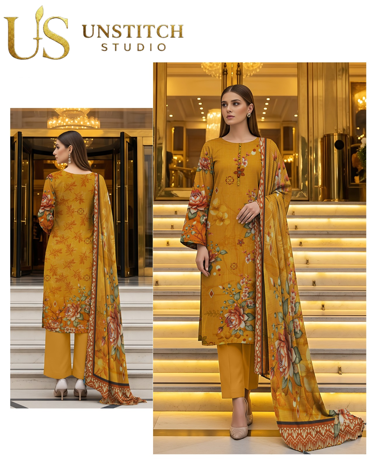 Winter Viscose Collection | Digital Printed Bana Dora Viscose Suit