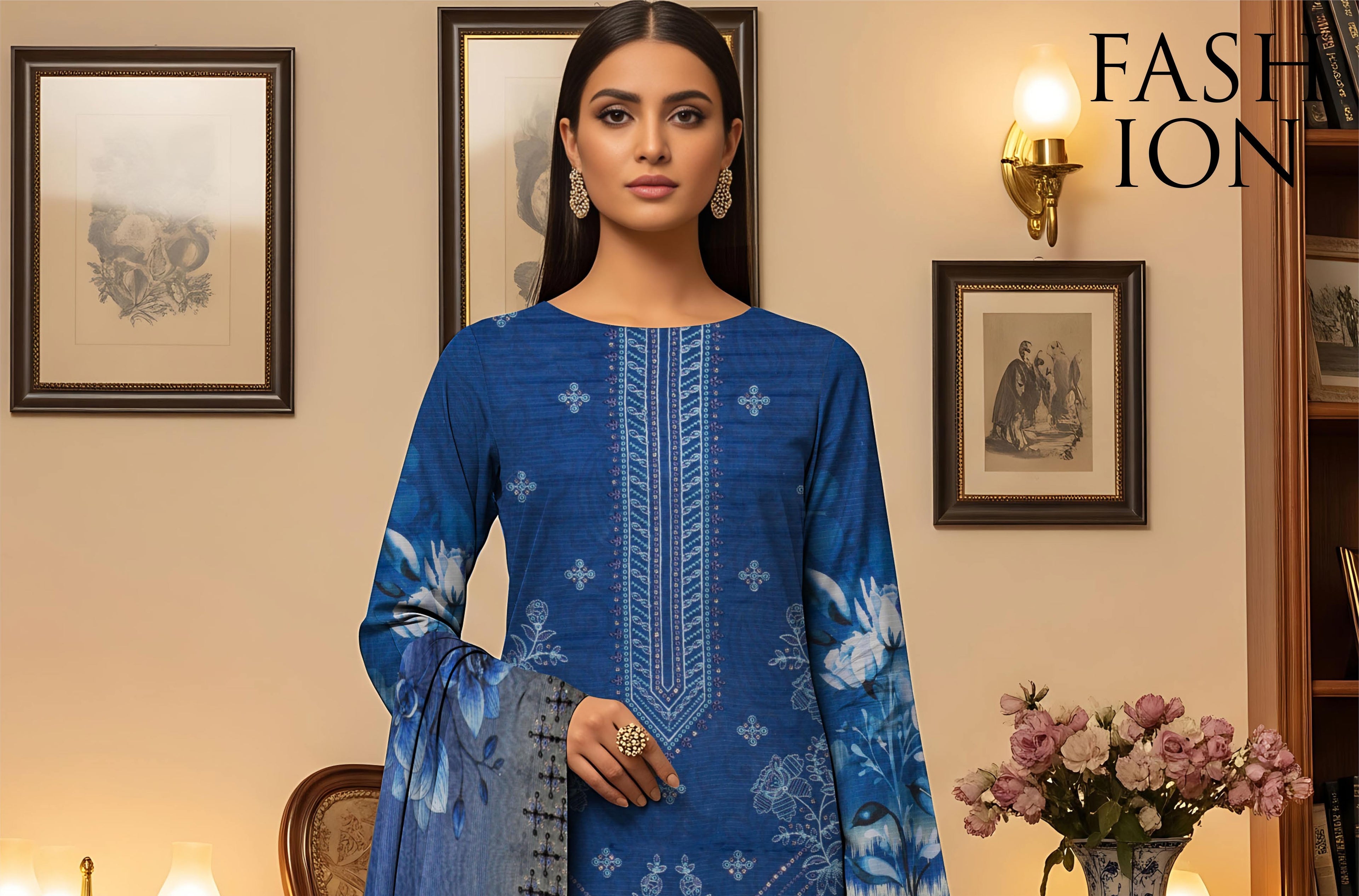 Luxurious Jhoomro Winter Viscose Collection | Embroidered 3-Piece Suit