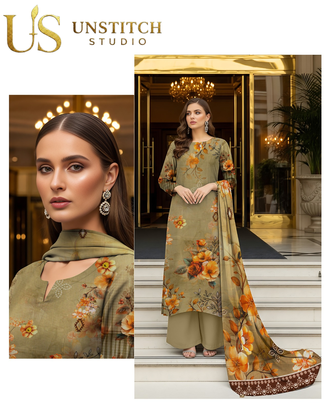 Winter Viscose Collection | Digital Printed Bana Dora Viscose Suit