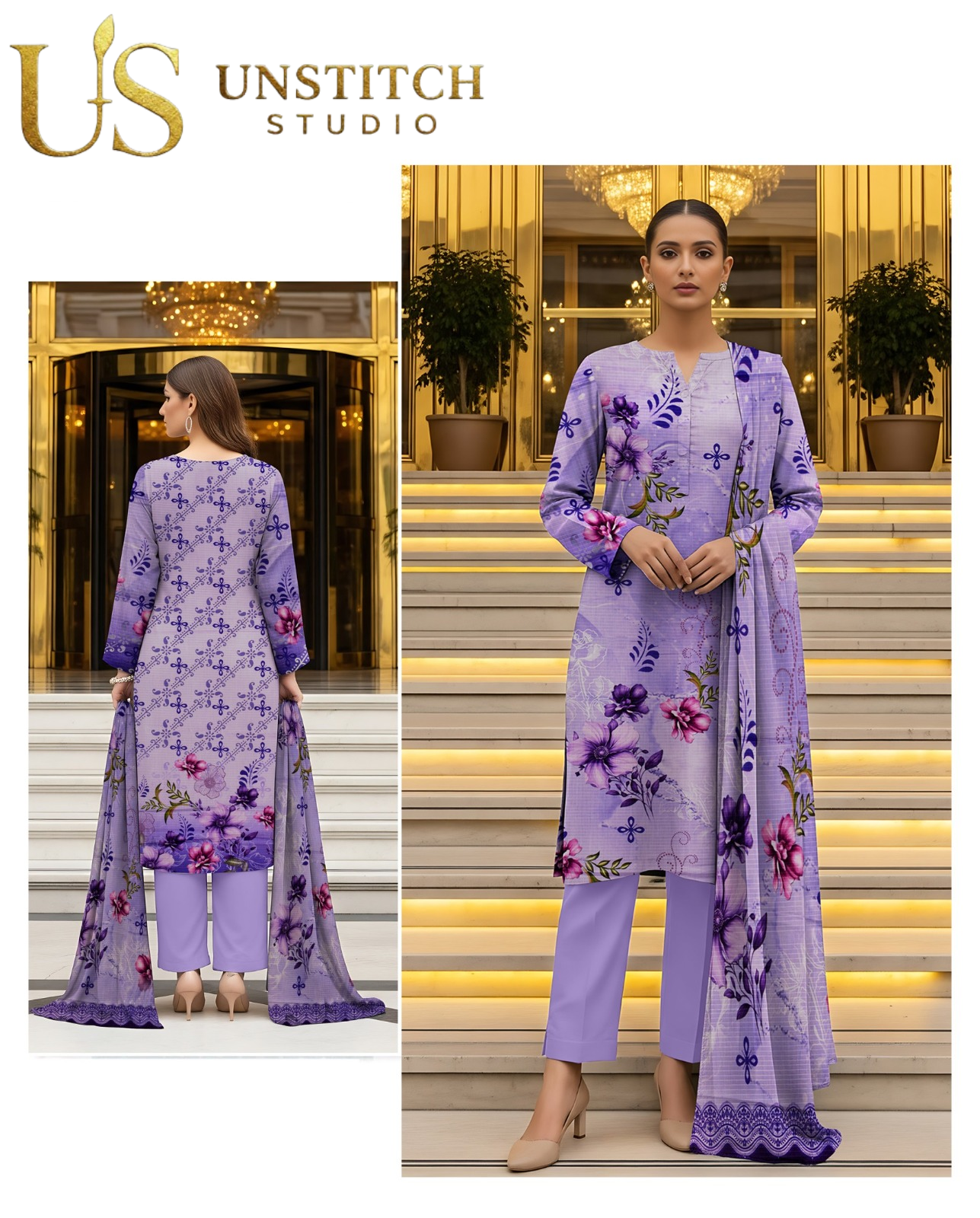 Winter Viscose Collection | Digital Printed Bana Dora Viscose Suit