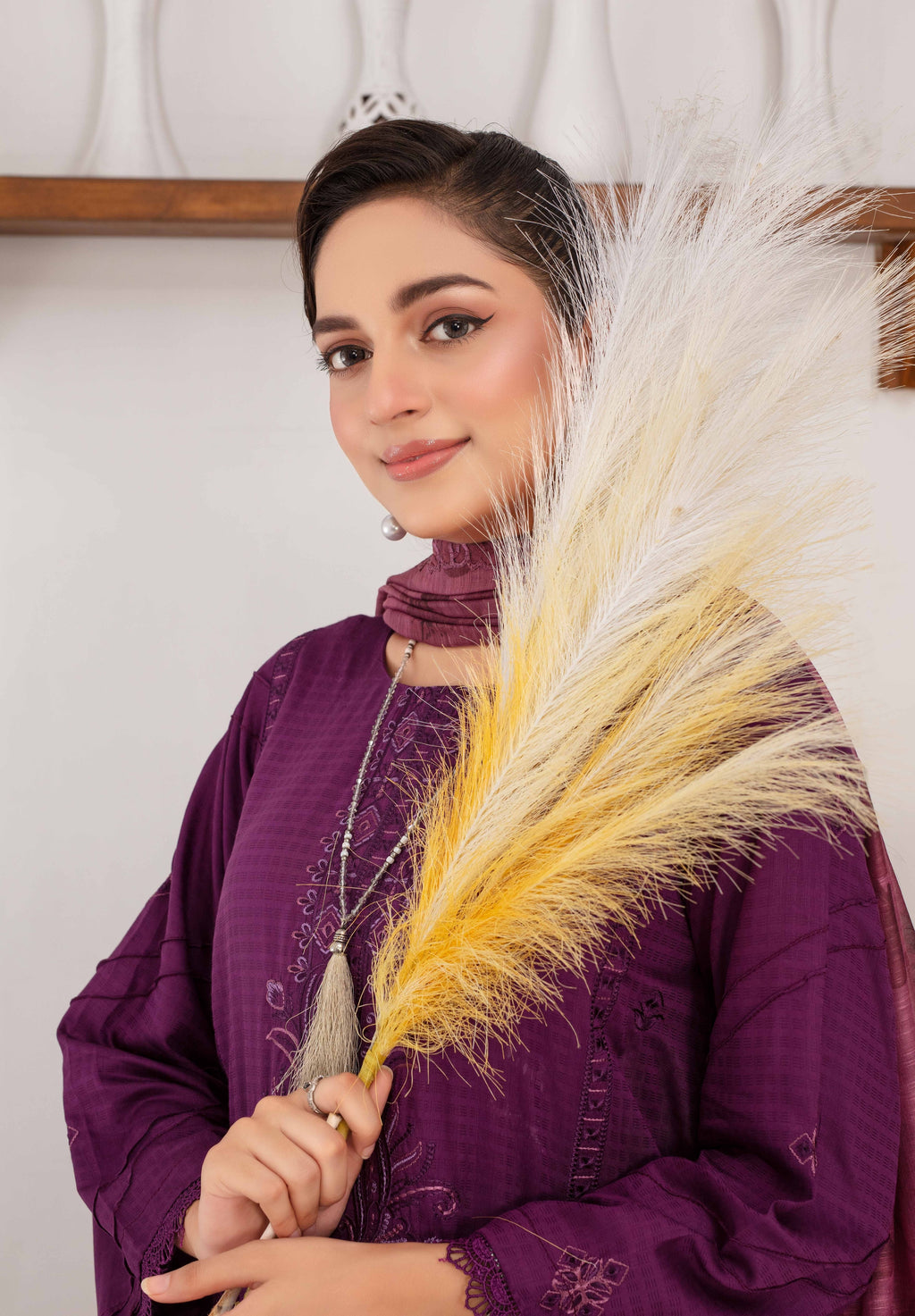 RAKHNA Zamna Exclusive Viscose Embroidered Suit (3-Piece)