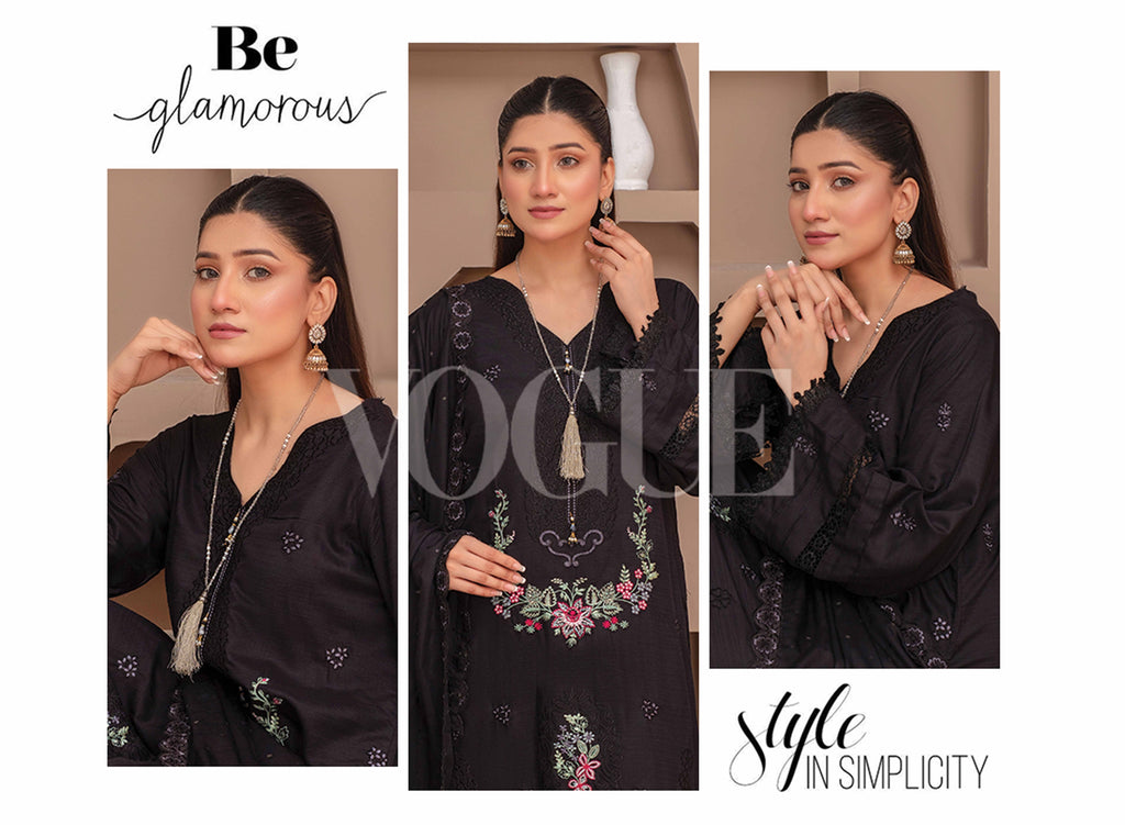 RAKHNA Rainbow – Premium Dyed Stripe Viscose Embroidered 3-Piece Suit