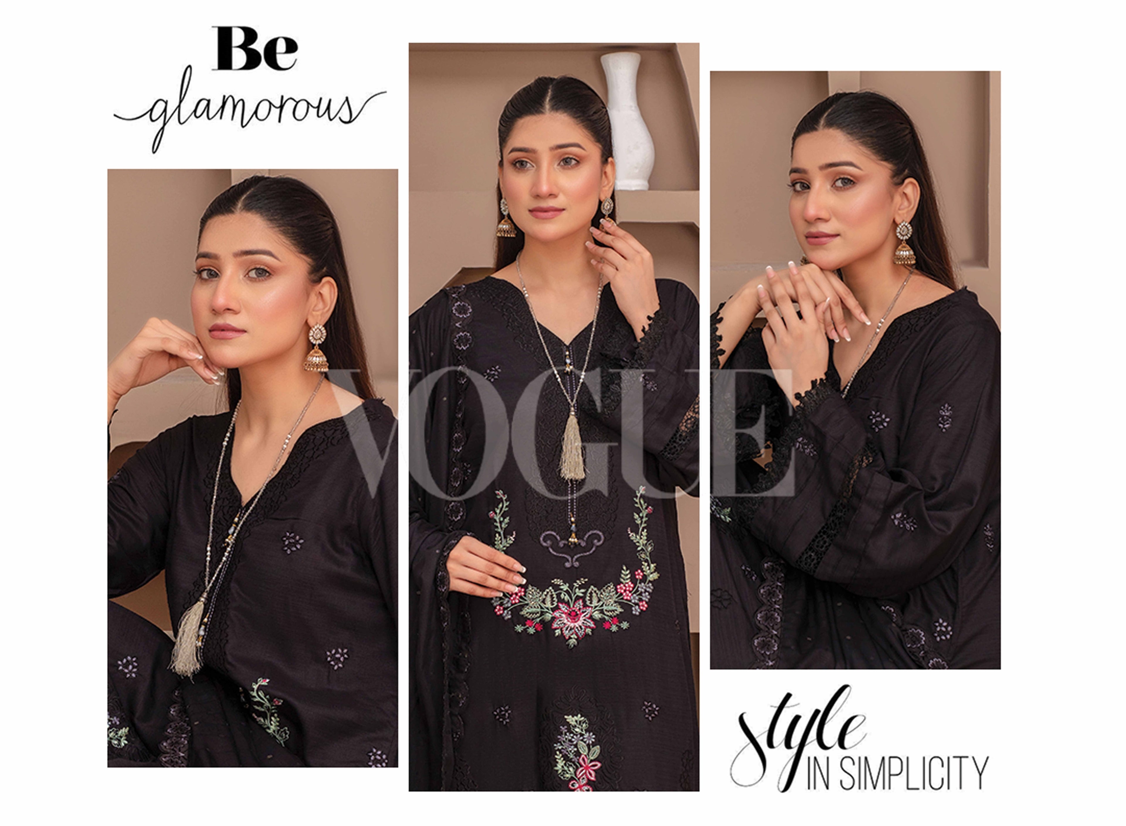 RAKHNA Rainbow – Premium Dyed Stripe Viscose Embroidered 3-Piece Suit