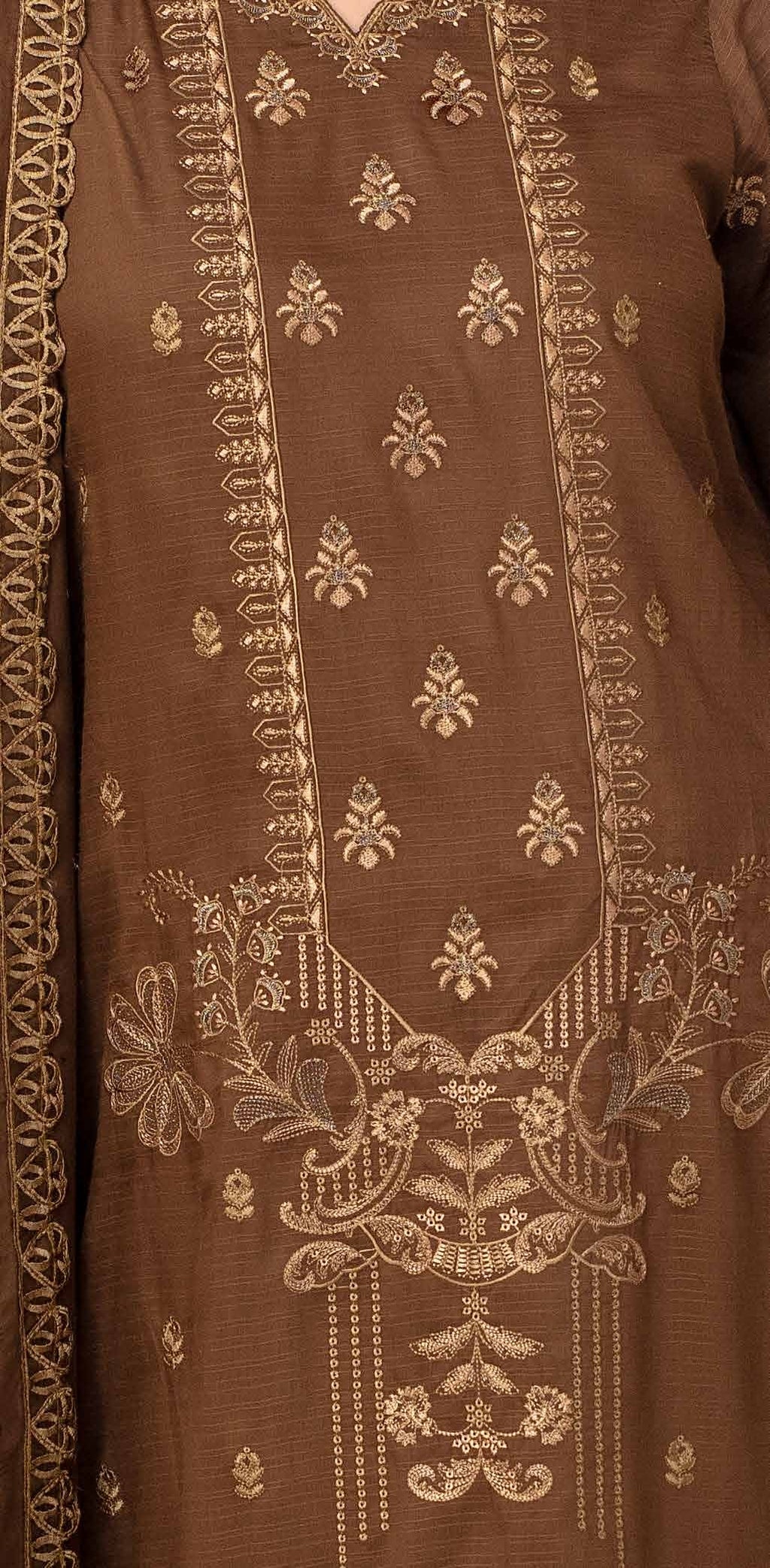 RAKHNA Rainbow – Premium Dyed Stripe Viscose Embroidered 3-Piece Suit