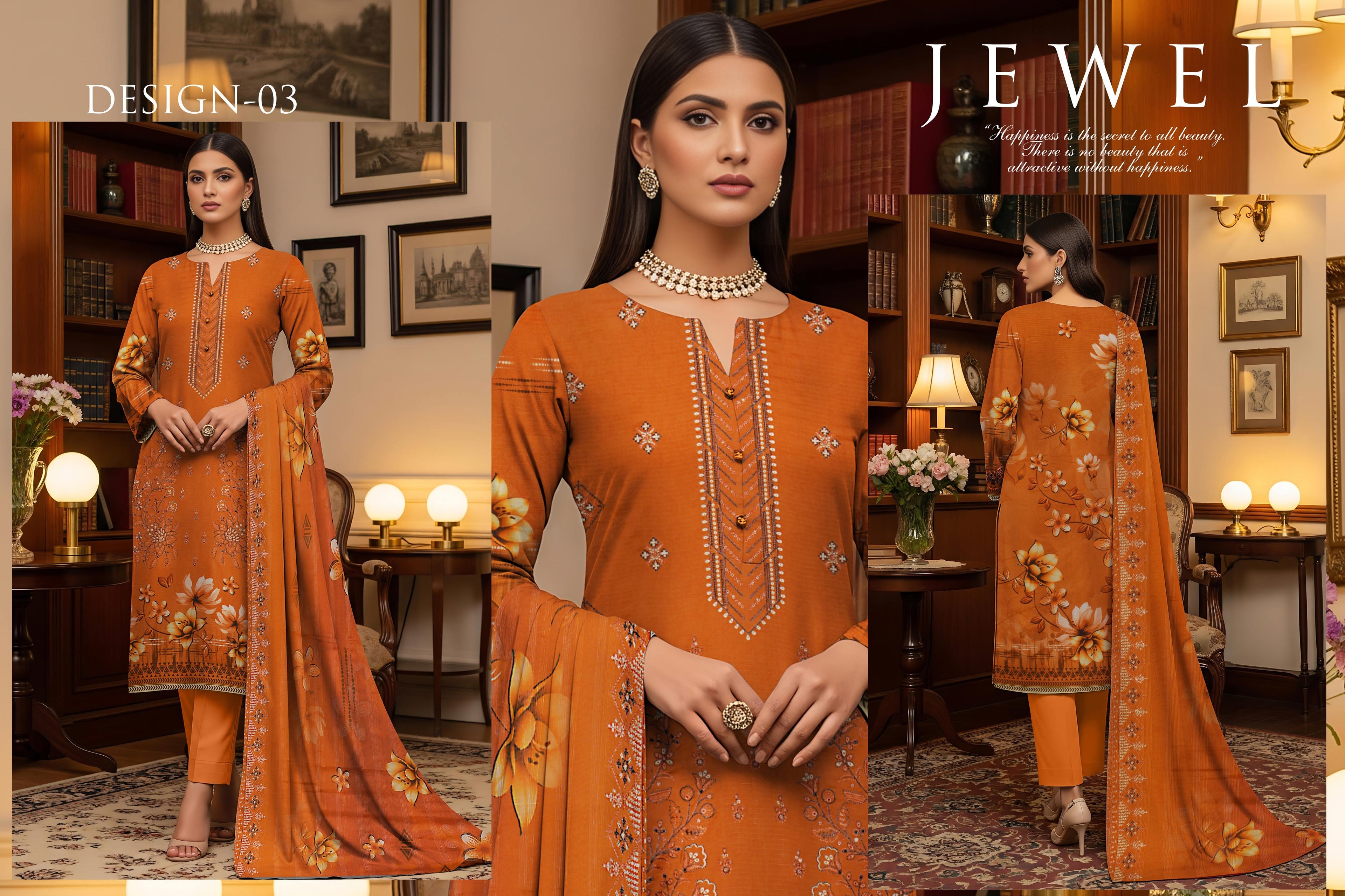Luxurious Jhoomro Winter Viscose Collection | Embroidered 3-Piece Suit
