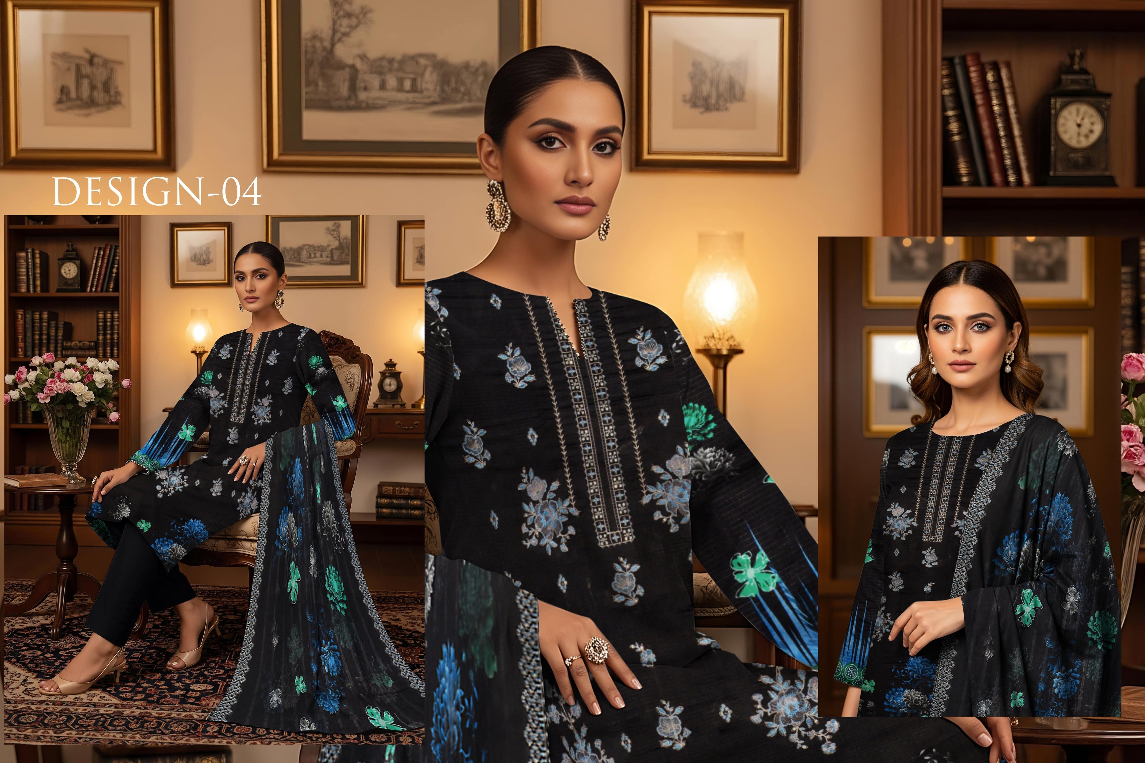 Luxurious Jhoomro Winter Viscose Collection | Embroidered 3-Piece Suit
