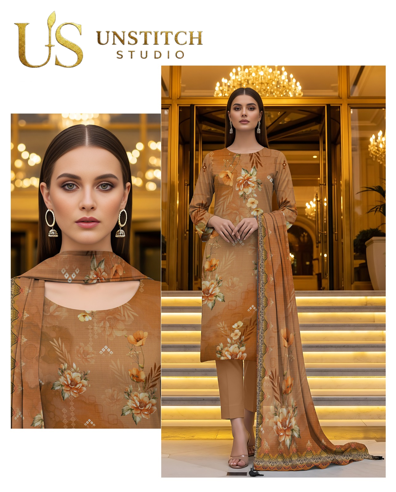 Winter Viscose Collection | Digital Printed Bana Dora Viscose Suit